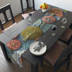 Creative 3D Trees Design Table Runner