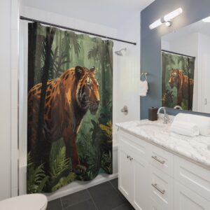 "Big Tiger Guardian" Designed Shower Curtains