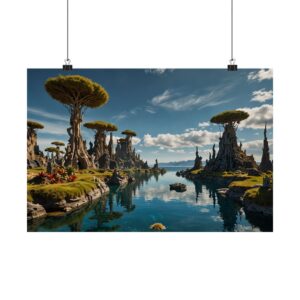 "Hidden Canal" - Matte Poster - in the Style of Salvador Dali