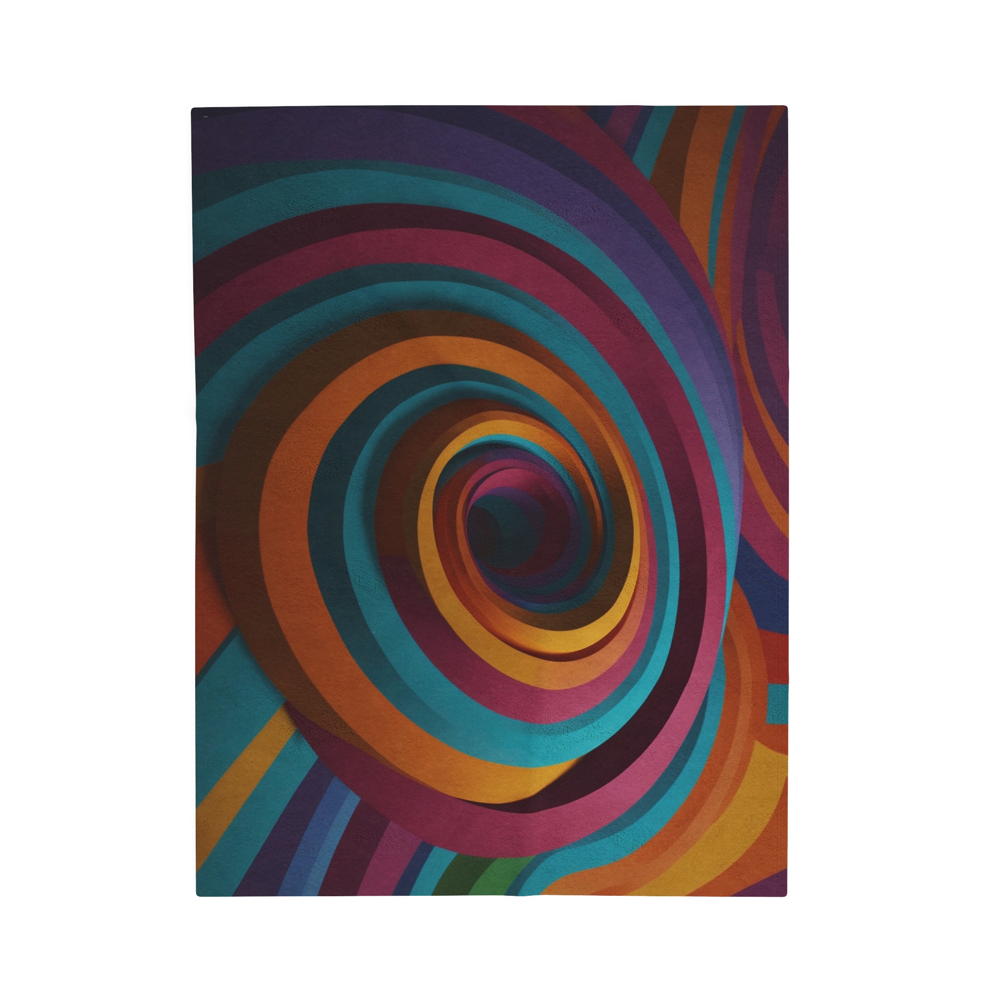 Velveteen Plush Blanket - "Candy Vortex" Design - Image 5
