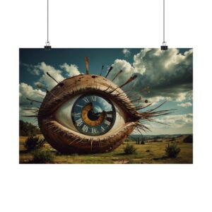 Matte Poster - Eye that Has Fallen Out of the Sky - Salvador Dali Style