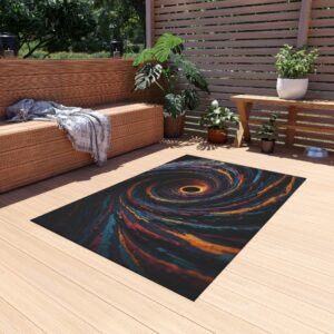 Outdoor Rug - "Rainbow Vortex to..." Design