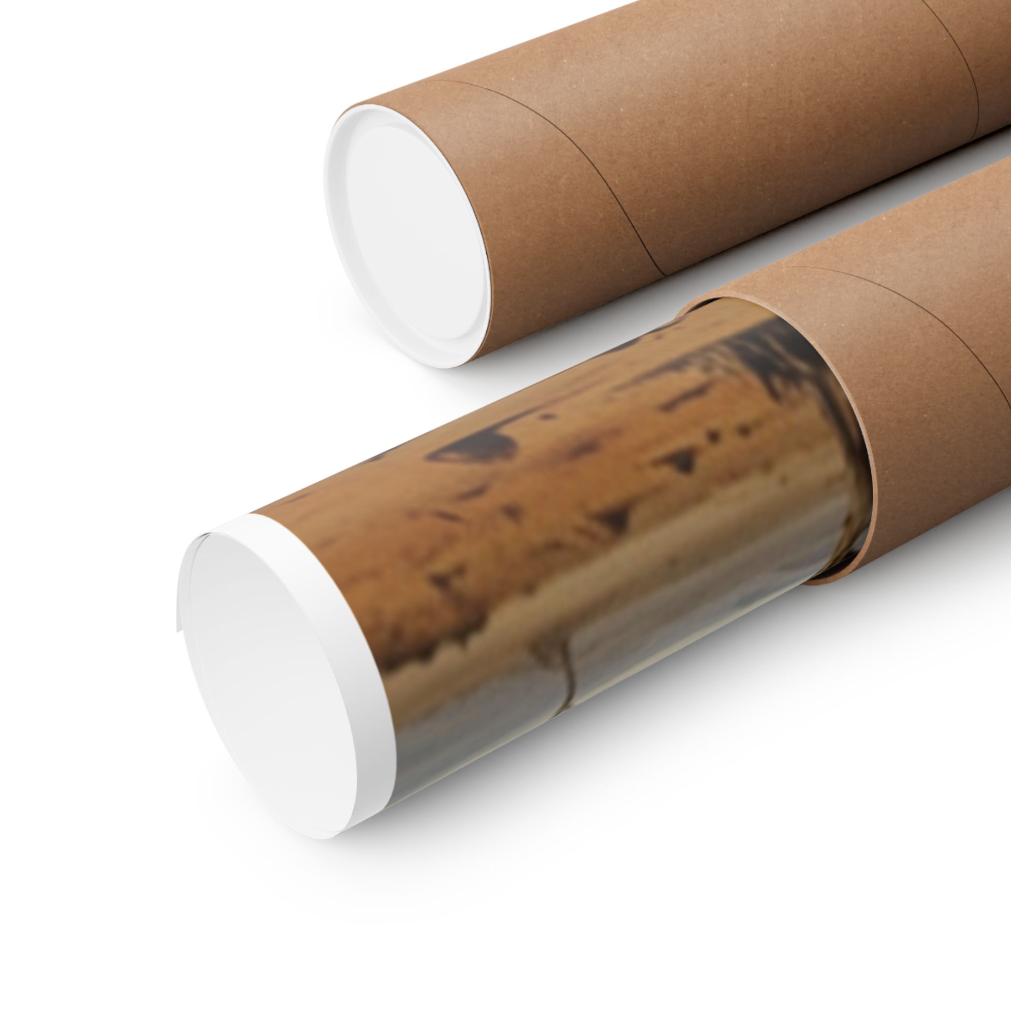 "Elephants on Earth Phones" - Matte Poster - in the Style of Salvador Dali - Image 3