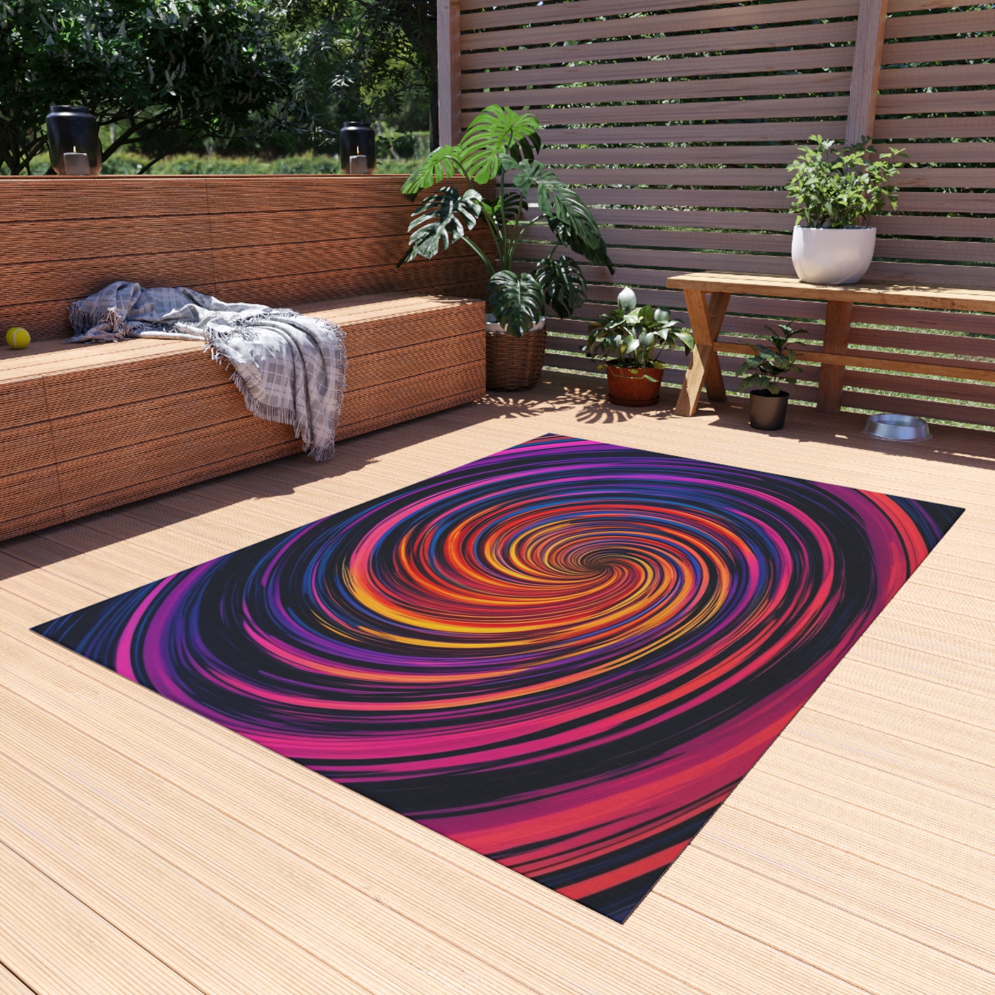 Outdoor Rug - "Vortex Accelerator" Design - Image 15