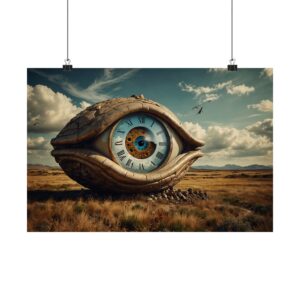 "An Eye that Has Fallen Out of the Sky" - Matte Poster - in the Style of Salvador Dali