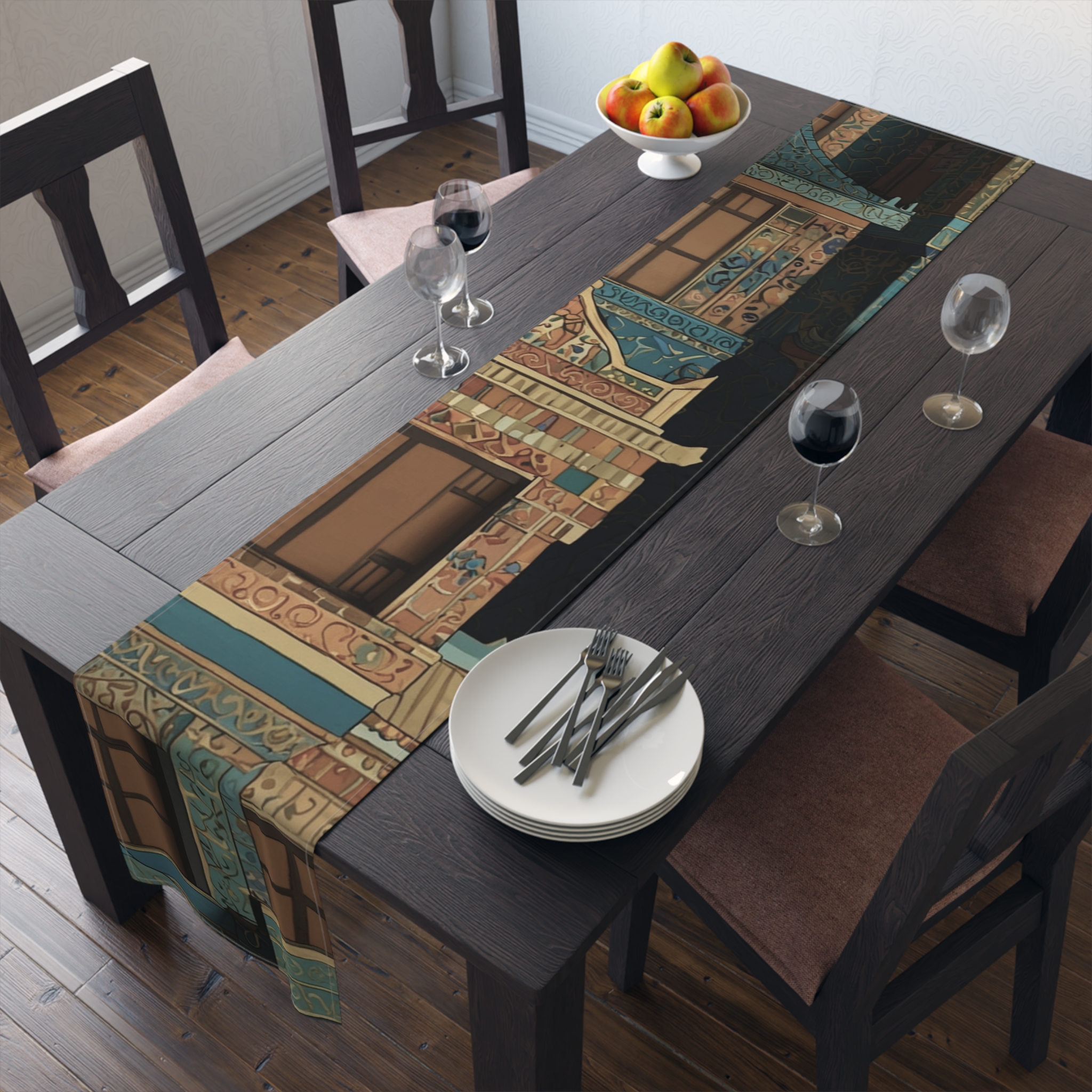Ancient Buildings of the Orient Table Runner - Image 12