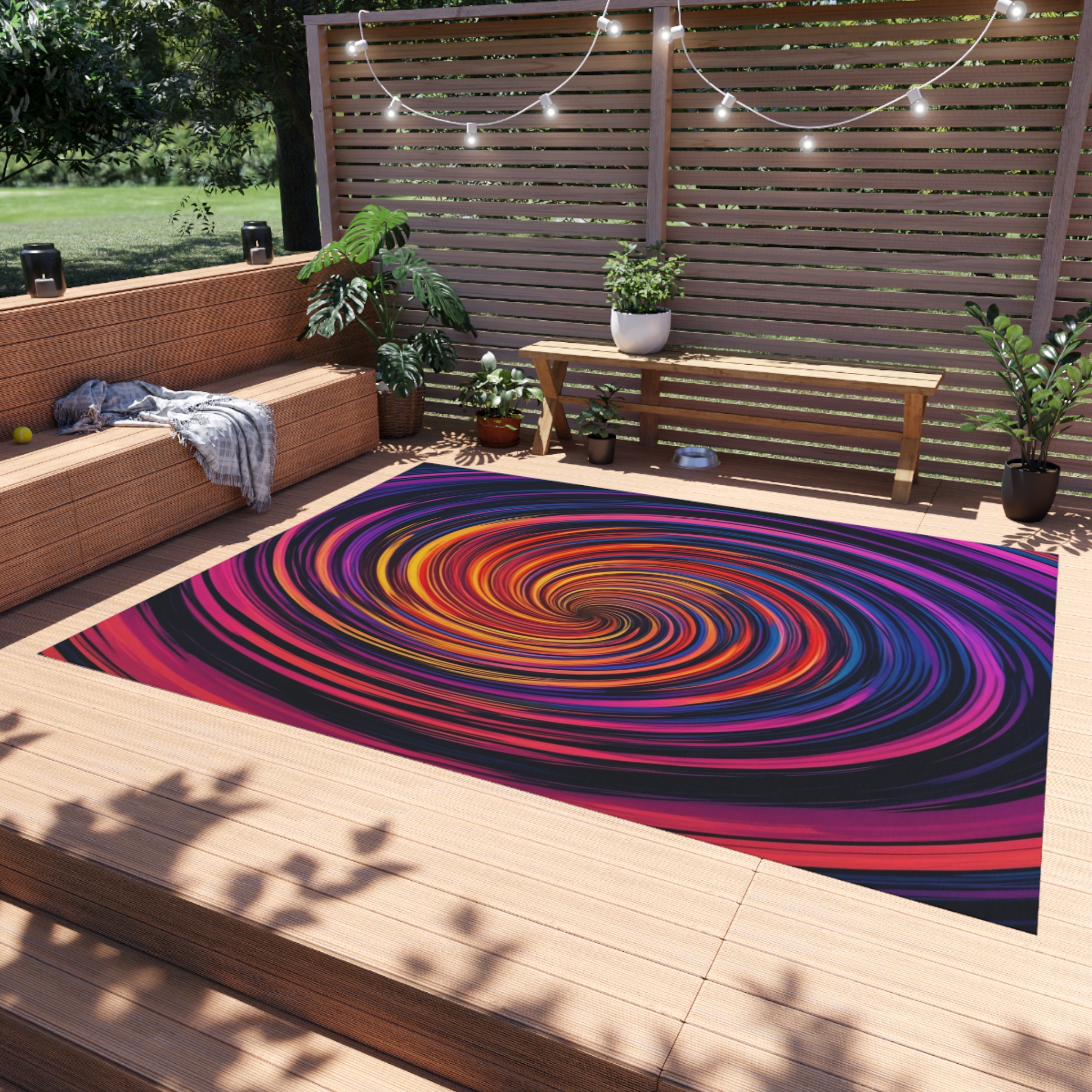 Outdoor Rug - "Vortex Accelerator" Design - Image 12