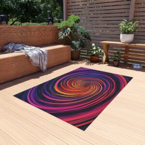 Outdoor Rug - "Vortex Accelerator" Design