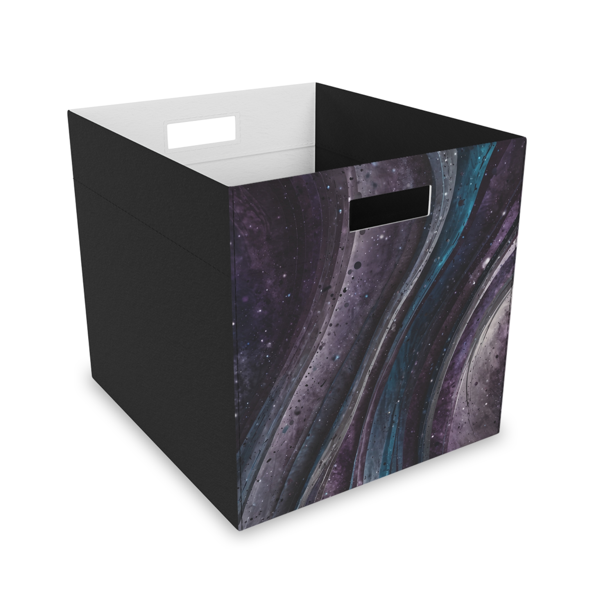 "Outer Space Marble 2" - Felt Storage Box for Organization, Office & Home Decluttering