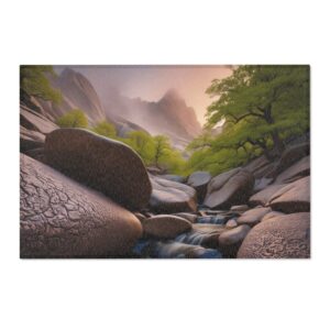 Area Rugs - "Morning Haze Flowing Brook" Design