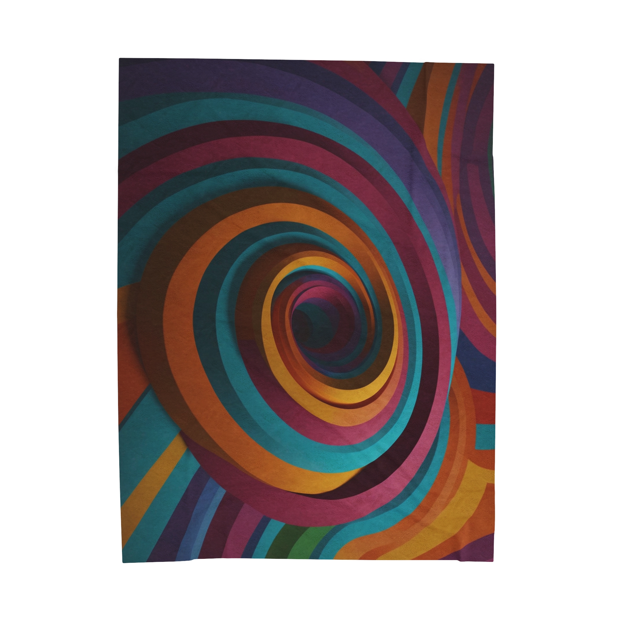 Velveteen Plush Blanket - "Candy Vortex" Design - Image 2