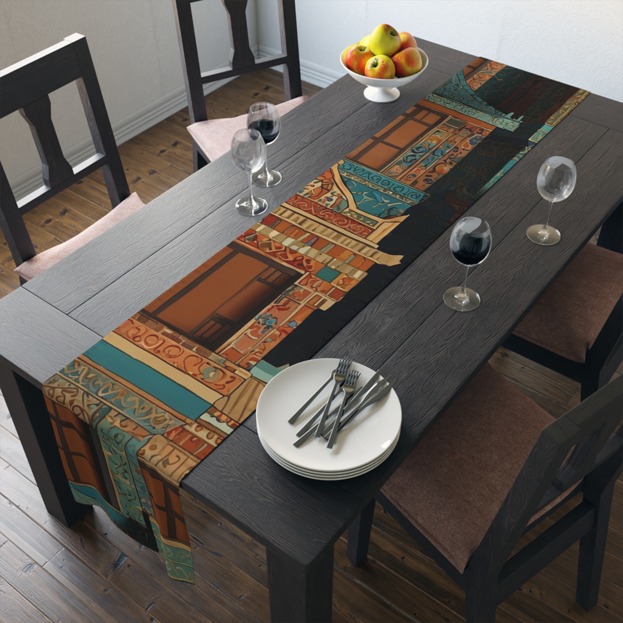 Ancient Buildings of the Orient Table Runner - Image 16