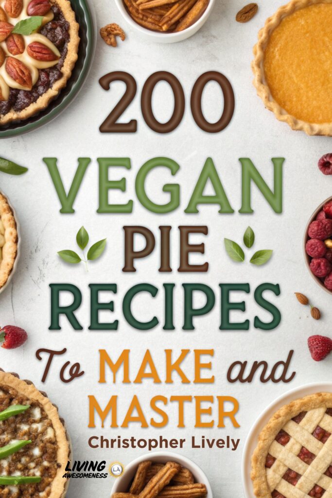 200 Vegan Pie Recipes to Make and Master- Book Cover 4000x6000
