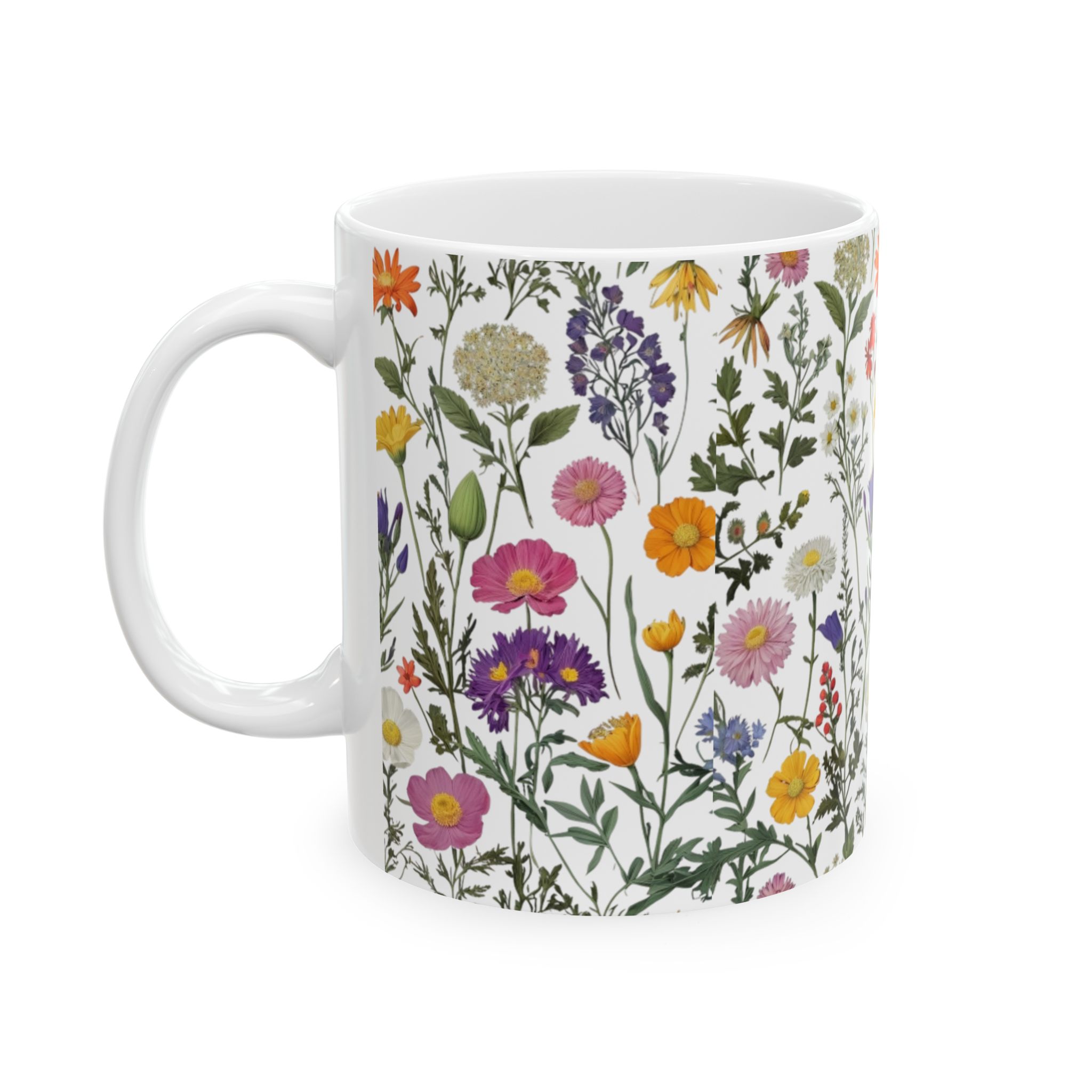 Floral Ceramic Mug - Perfect for Coffee Lovers, Home Decor, Gift for Her, Kitchen Ware, Tea Mug, Nature Inspired - Image 4