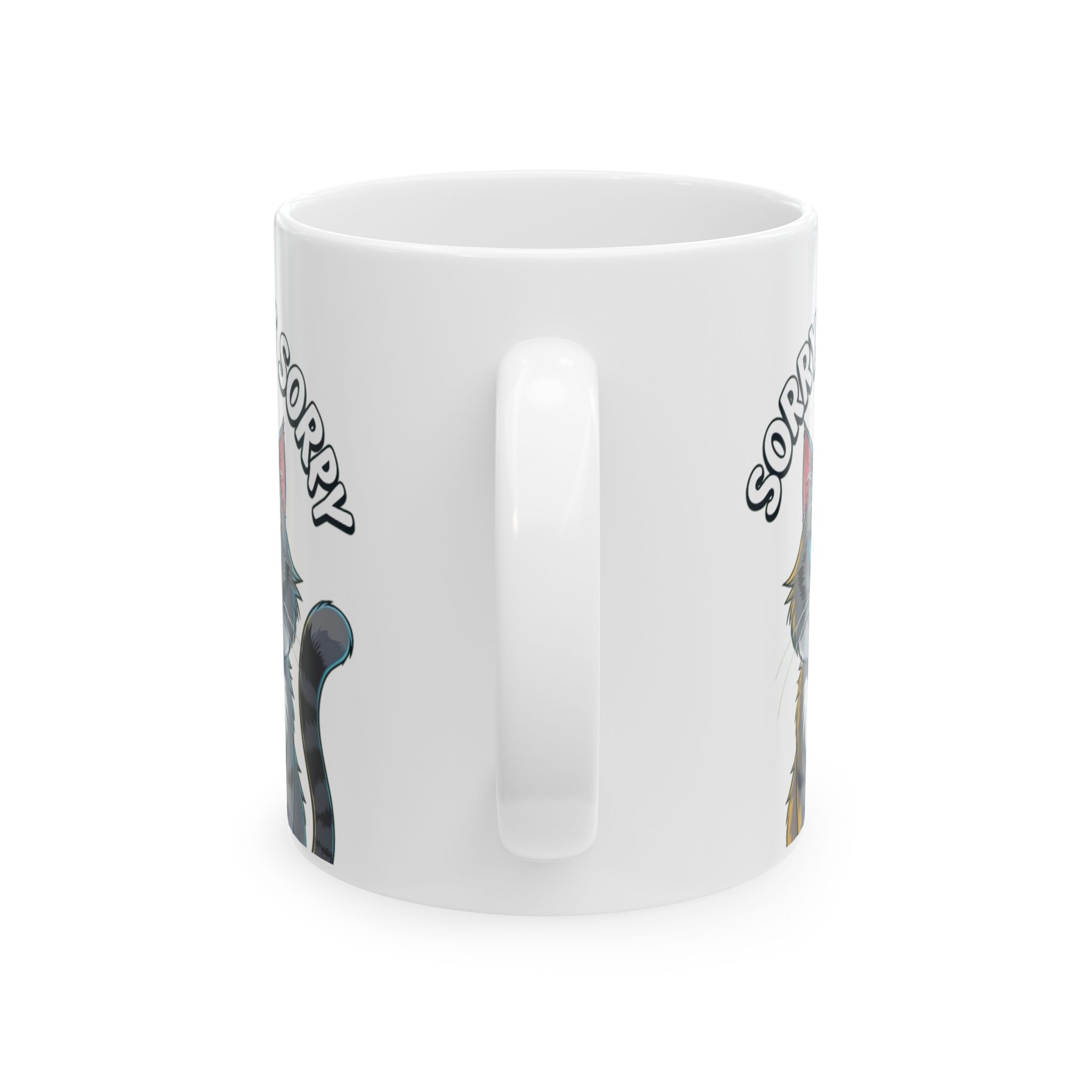 Funny Cat Sorry Ceramic Mug - Purrfect Gift for Cat Lovers, Birthday, Housewarming, Coffee, Tea, Humor - Image 3