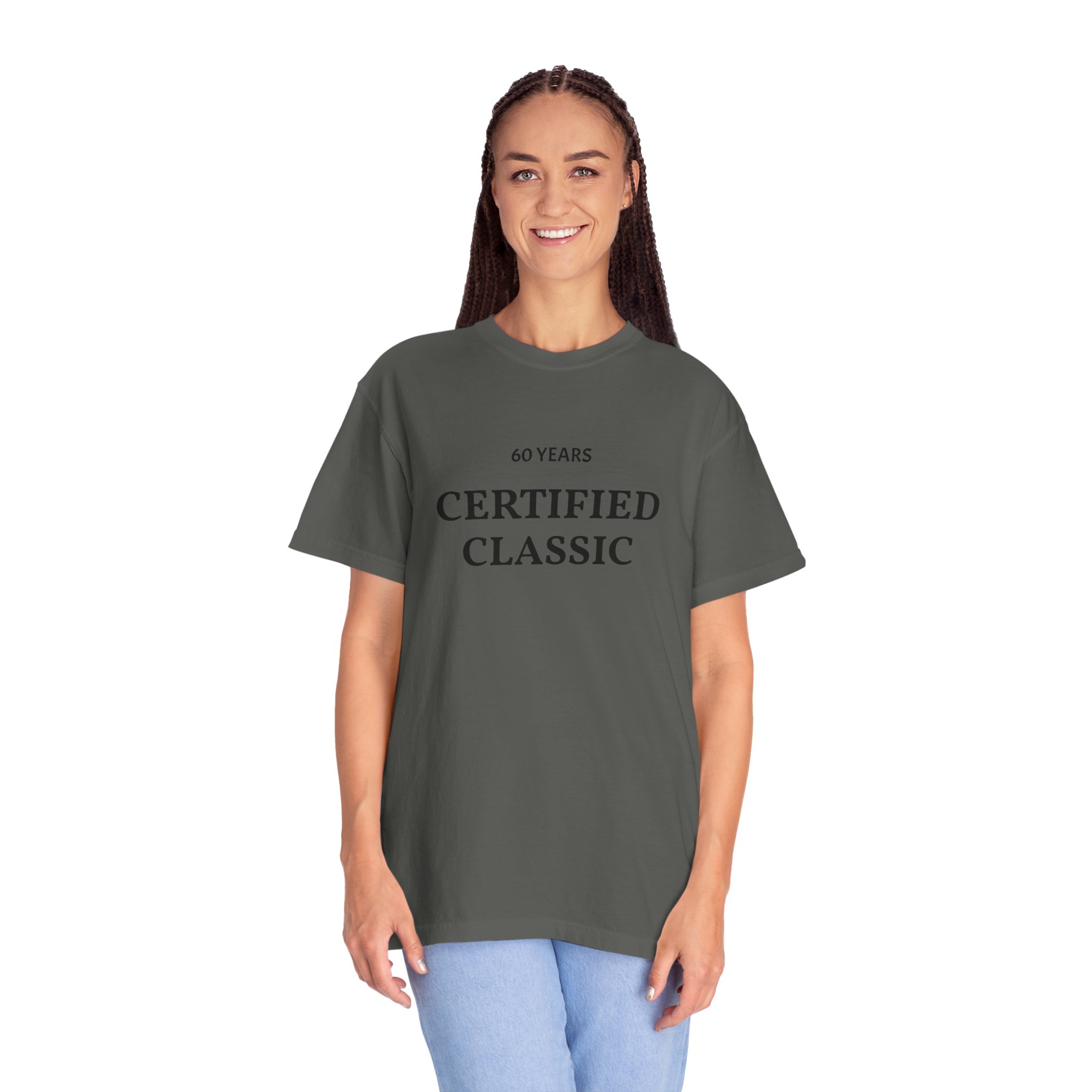 Certified Classic 60 Years T-Shirt | Minimal Anniversary Tee - Image 20