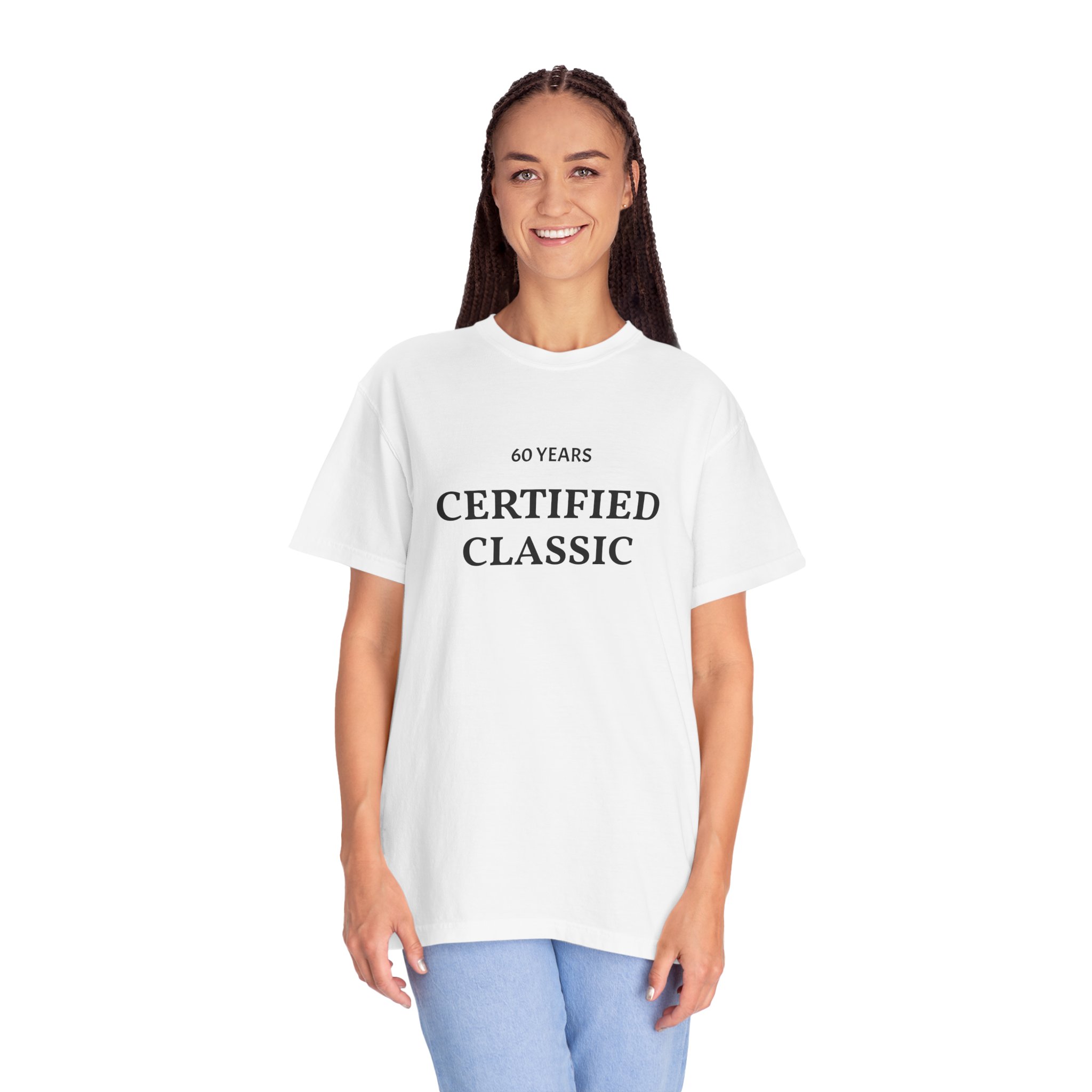 Certified Classic 60 Years T-Shirt | Minimal Anniversary Tee - Image 8