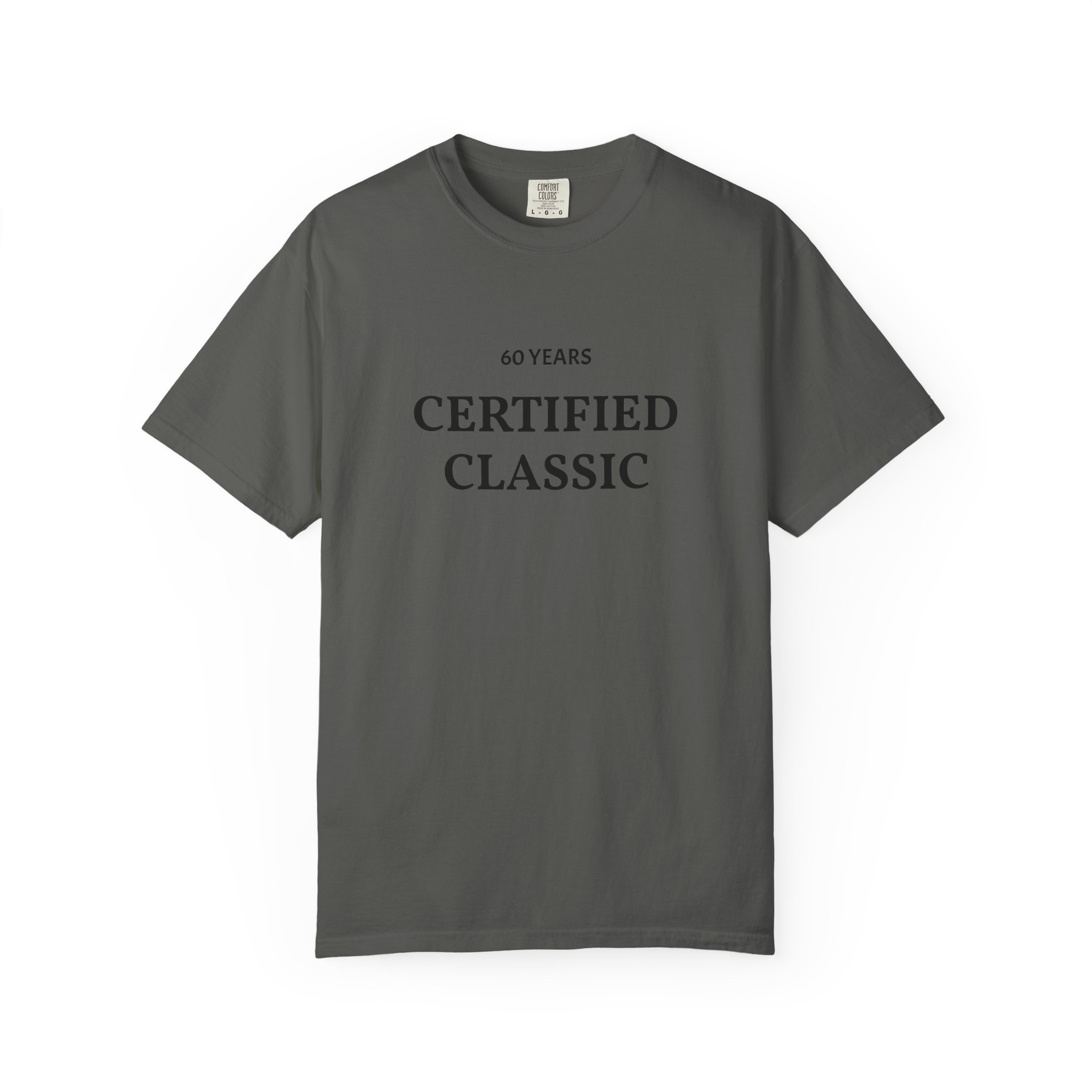 Certified Classic 60 Years T-Shirt | Minimal Anniversary Tee - Image 17