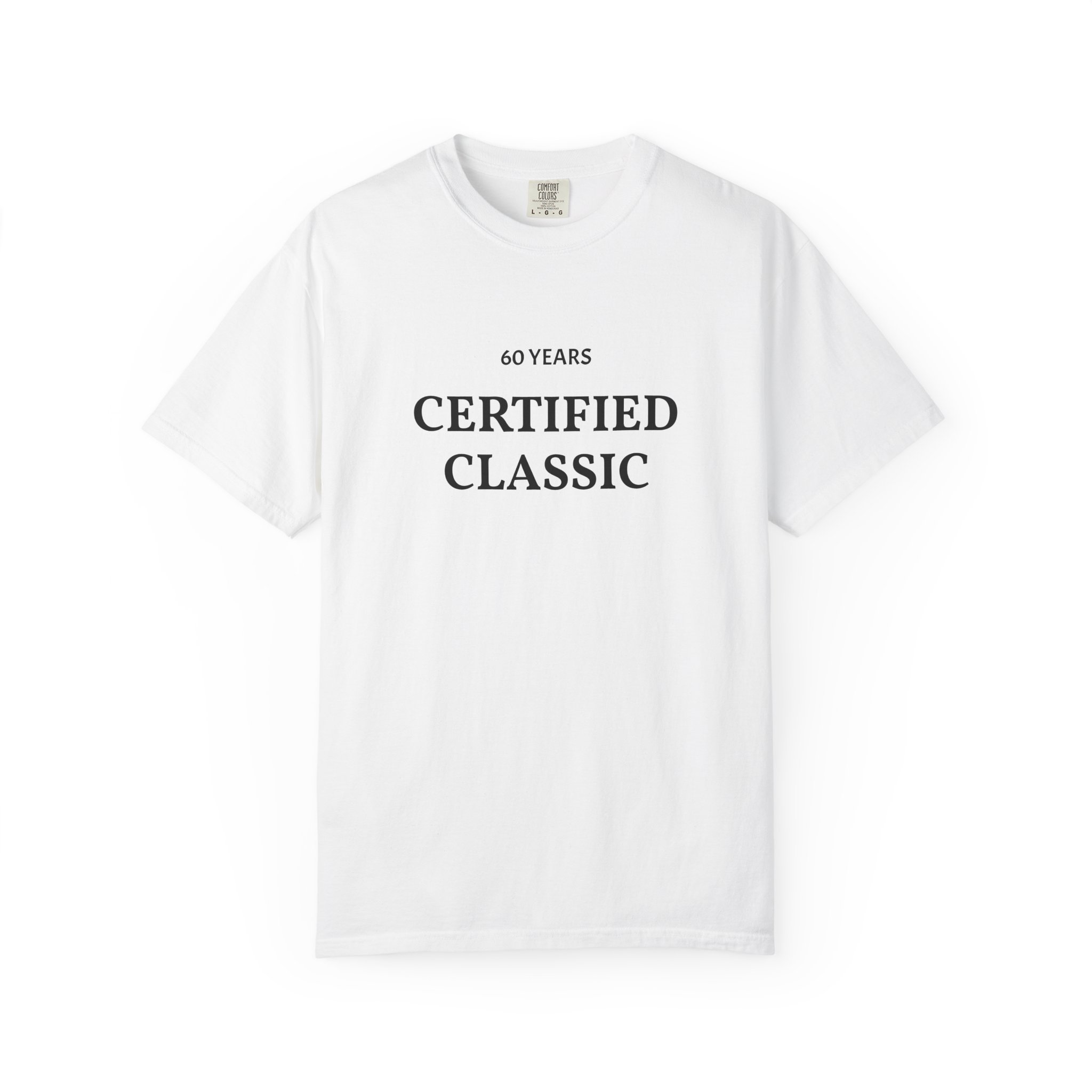 Certified Classic 60 Years T-Shirt | Minimal Anniversary Tee - Image 5