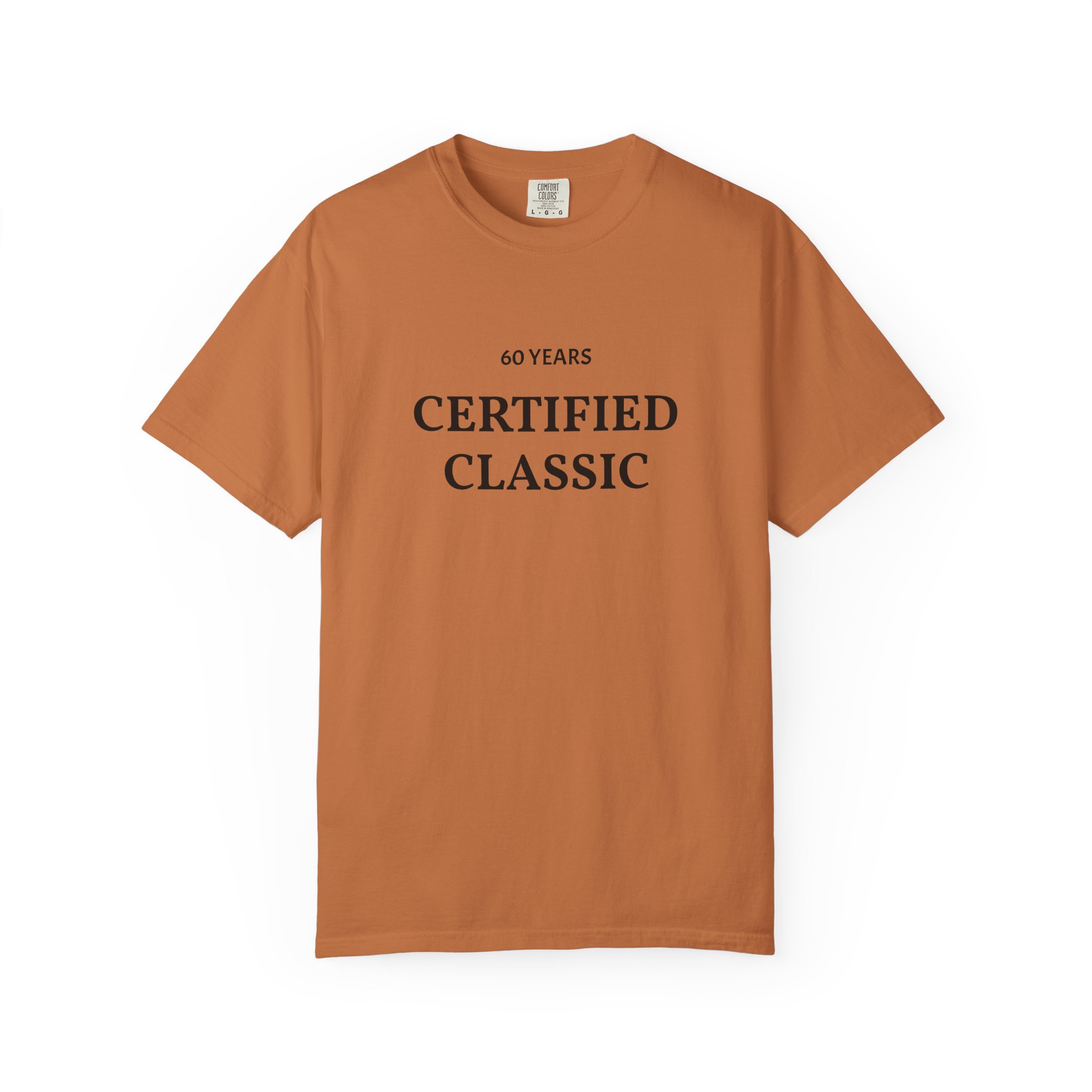 Certified Classic 60 Years T-Shirt | Minimal Anniversary Tee - Image 2